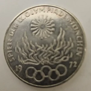Germany 10 Deutsche Mark Coin Munich Olympic Flame 1972