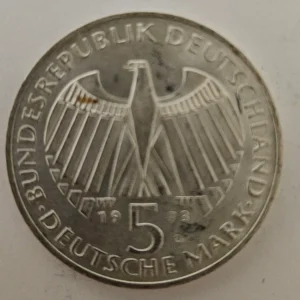 Germany 5 Deutsche Mark 125th Anniversary Frankfurter Assembly 1973
