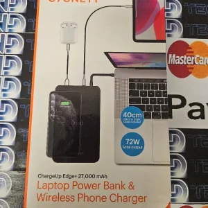 Cygnett ChargeUp Edge+ 72W 27000mAh Laptop Power Bank Wireless Phone Charger CY3113PBCHE