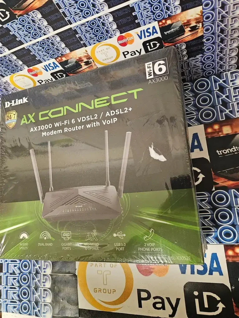 Modem Router AX3000 Wi-Fi 6 VDSL2 ADSL2+ D-Link DSL-X3052E D-Link DSL-X3052E