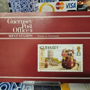 Guernsey Post Office Mint Stamps Trams in Guernsey