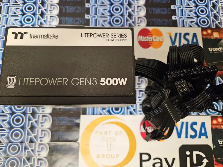 Power Supply PSU Computer ATX 500W 80 Plus 20/24 4/8 Pins 2 x PCIe 4 x SATA 4 x Molex Thermaltake LitePower Gen 3 PS-TTP-0500NNSAWA-1 Thermaltake LitePower Gen 3 Power Supply Unit
